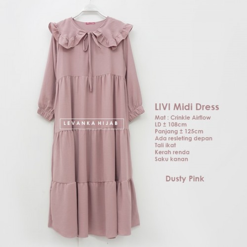 LIVI-003 LIVI Midi Dress Crinkle Airflow